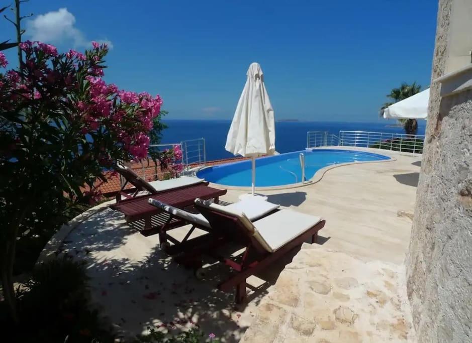 Havuzbasi, Deniz-Bahce-Meis Manzarasi, Loveboat Villa Kaş Esterno foto